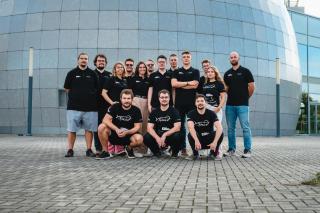 The YSpace team in front of the FEEC BUT building, where their base is located. | Author: Jakub Rozboud