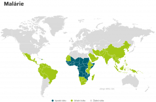 Oblasti výskytu malárie